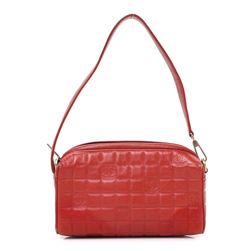 Chanel Lambskin Embossed Cc Chocolate #238067C13B